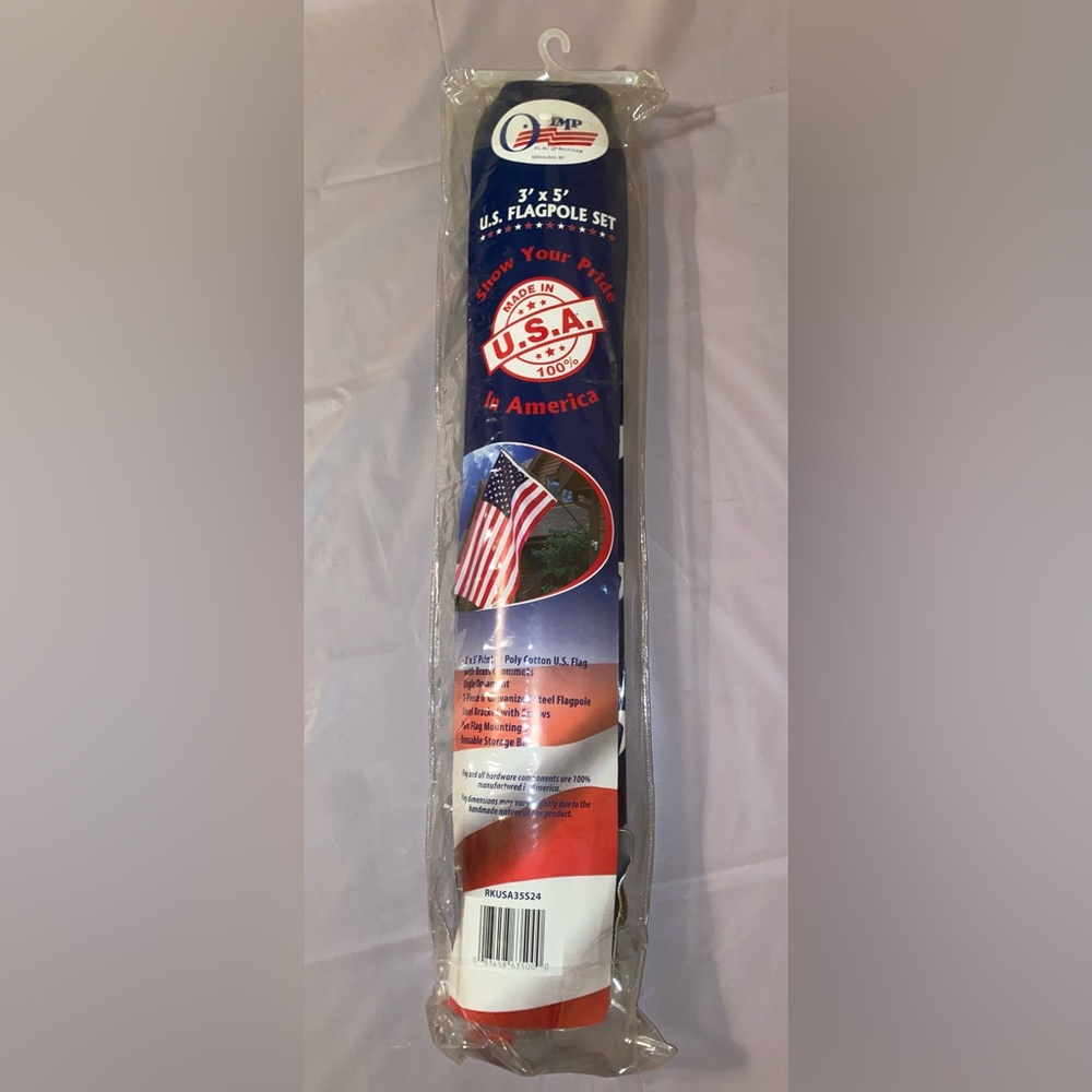 Polycotton U.S. flag&pole